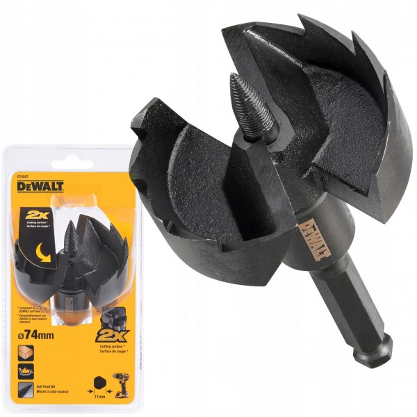 DeWALT DT4587 WIERTŁO SAMOWIERCĄCE GNIAZDOWE PUSZKOWE DO DREWNA 74mm DT4587 DeWALT DT4587 WIERTŁO SAMOWIERCĄCE GNIAZDOWE PUSZKOWE DO DREWNA 74mm DT4587