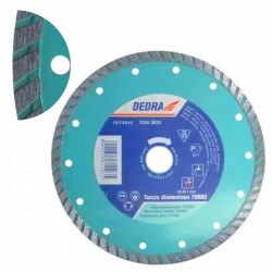DEDRA TARCZA DIAMENTOWA TURBO DO CIĘCIA GLAZURY GRES 150x22,2MM DEDRA H1102