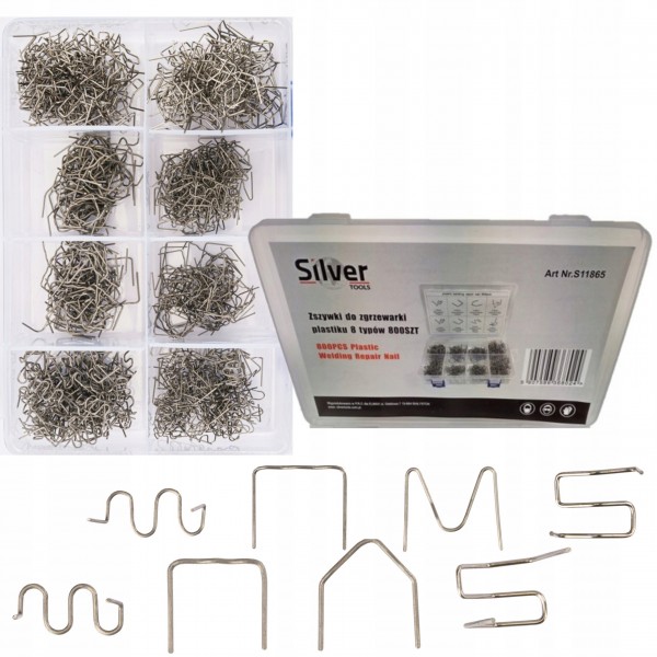 SILVER ZESTAW ZSZYWKI ZGRZEWARKI PLASTIKU ZSZYWACZ 800 SZT ORGANIZER S11865 SILVER ZESTAW ZSZYWKI ZGRZEWARKI PLASTIKU ZSZYWACZ 800 SZT ORGANIZER S11865