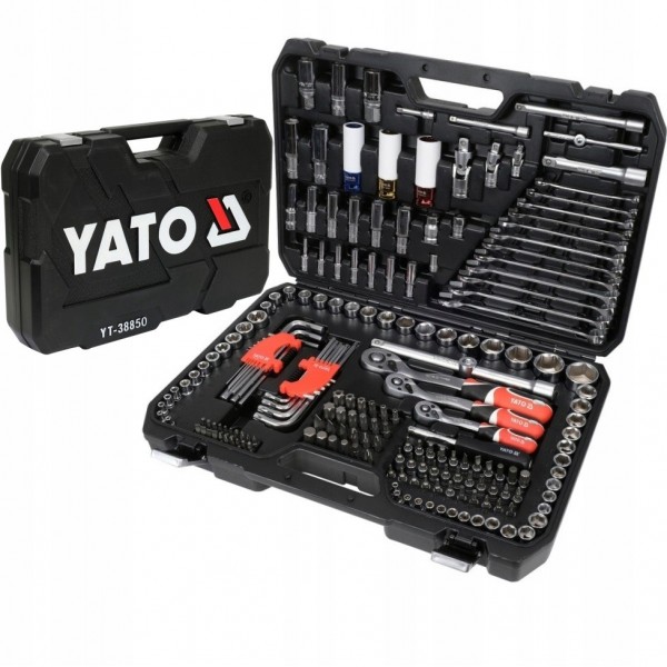 YATO ZESTAW NARZĘDZIOWY 1/4", 3/8", 1/2" KOMPLET 198 ELEMENTÓW YT-38850 YATO ZESTAW NARZĘDZIOWY 1/4", 3/8", 1/2" KOMPLET 198 ELEMENTÓW YT-38850