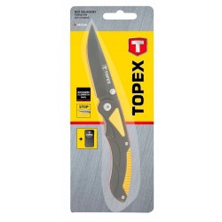 TOPEX NÓŻ SKŁADANY Z BLOKADĄ MAŁY OSTRZE 70mm + POKROWIEC SURVIVAL 98Z106