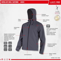 LAHTI PRO KURTKA ROBOCZA BLUZA MĘSKA SOFTSHELL KAPTUR L40934 ROZMIAR XL