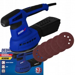 DEDRA SZLIFIERKA MIMOŚRODOWA SIECIOWA 430W 125mm TARCZE NA RZEP DED7947