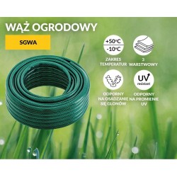 WĄŻ OGRODOWY 3-WARSTWOWY 20BAR 3/4" 30m + ZŁĄCZKI