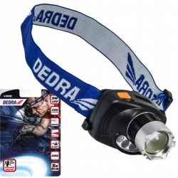 DEDRA L1010 LATARKA CZOŁOWA LED 3W CZUJNIK RUCHU