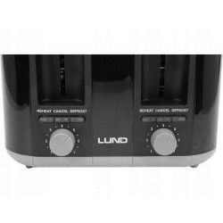 LUND TOSTER 1300-1500W CZARNY 4 TOSTA REGULACJA