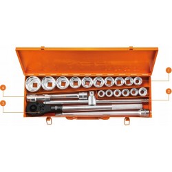 NEO KLUCZE NASADOWE ZESTAW KLUCZY NASADOWYCH 3/4" ZESTAW 21 SZTUK 08-061