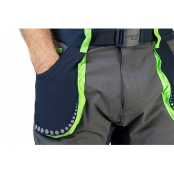 NEO SPODNIE ROBOCZE PREMIUM + PASEK 4 WAY STRETCH ODBLASKOWE 81-231 XXXL/58