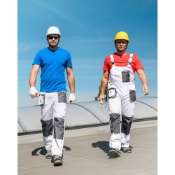 NEO SPODNIE ROBOCZE OGRODNICZKI SZELKI HD+ BIAŁE OXFORD 81-140 r. M/50