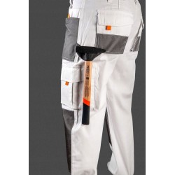 NEO SPODNIE DO PASA ROBOCZE HD+ BIAŁE WZMOCNIONE OXFORD 81-120 r. XXL/58