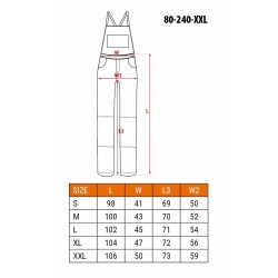 NEO TOOLS SPODNIE OGRODNICZKI ROBOCZE DAMSKIE 80-240 WOMAN line r. XL/42