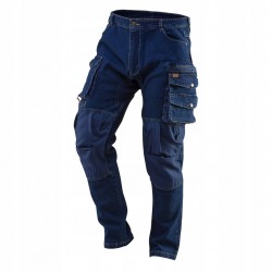 NEO SPODNIE ROBOCZE DENIM DO PASA WZMOCNIONE BAWEŁNA OXFORD S/48 + PASEK