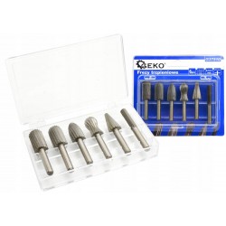 KOMPLET ZESTAW FREZY TRZPIENIOWE DO METALU PILNIKI 6-12,7MM HSS 6EL G37510