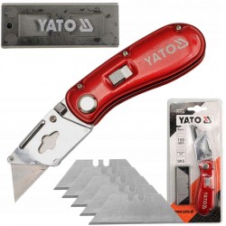 YATO NOŻYK Z OSTRZEM TRAPEZOWYM + OSTRZA 61X33 MM