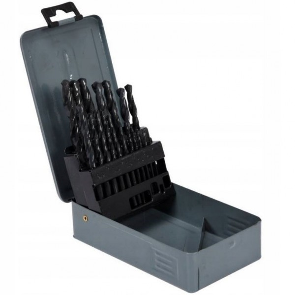 STHOR WIERTŁA DO METALU CZARNE HSS 1,0-10,0 MM / 19 SZTUK W KASECIE 22190 STHOR WIERTŁA DO METALU CZARNE HSS 1,0-10,0 MM / 19 SZTUK W KASECIE 22190