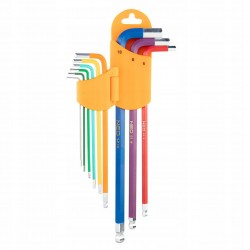 ZESTAW NEO TOOLS KLUCZE IMBUS TORX KOMPLET DŁUGIE KOLOROWE 09-518 09-512