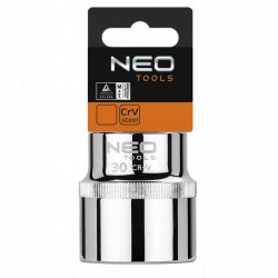 NEO TOOLS NASADKA SZEŚCIOKĄTNA 1/2" 30 MM SUPERLOCK ZE STALI CRV 08-030
