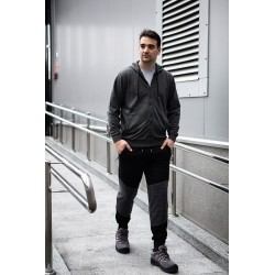 NEO SOFTSCHELL BLUZA MĘSKA ROZPINANA Z KAPTUREM DRESOWA SZARA COMFORT L/52