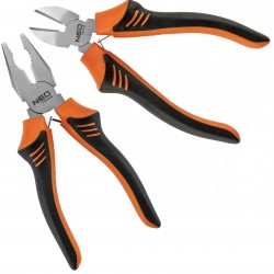 NEO TOOLS ZESTAW KOMBINERKI SZCZYPCE 180MM ZESTAW TNĄCE BOCZNE UNIWERSALNE