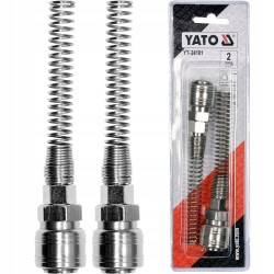 YATO SZYBKOZŁĄCZE F ZE SPRĘŻYNĄ NA WĄŻ 6X10mm 2 SZTUKI KOMPLET YT-24101