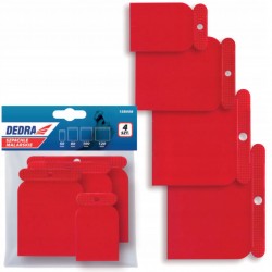 DEDRA SZPACHLE MALARSKIE PLASTIKOWE ZESTAW 4SZT: 50, 80, 100, 120MM 15B008