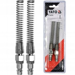 YATO STALOWE SZYBKOZŁĄCZE M ZE SPRĘZYNĄ NA WĄŻ 6X10MM 2 SZTUKI YT-24103