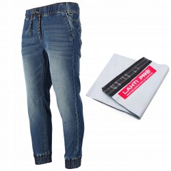 LAHTI PRO SPODNIE ROBOCZE JOGGERY JEANSOWE NIEBIESKIE STRETCH L40535 R. S