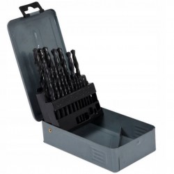 STHOR WIERTŁA DO METALU CZARNE HSS 1,0-10,0 MM / 19 SZTUK W KASECIE 22190