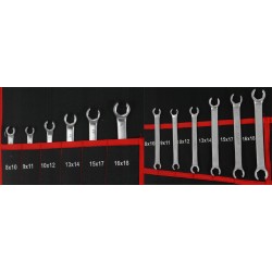 KLUCZE PŁASKO OCZKOWE 6-32 TORX ZESTAW KLUCZY 47sz