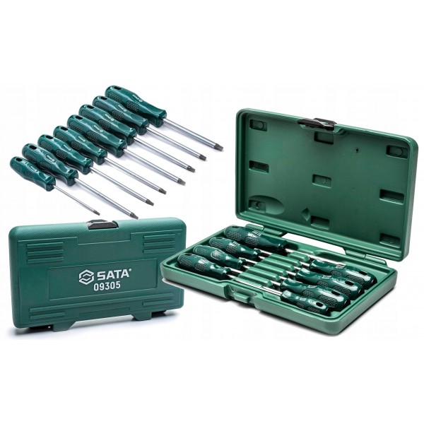 SATA ST09305SJ ZESTAW KOMPLET 8 WKRĘTAKÓW TORX W PUDEŁKU SATA ST09305SJ ZESTAW KOMPLET 8 WKRĘTAKÓW TORX W PUDEŁKU