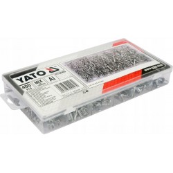 YATO NITY ZRYWALNE ALUMINIOWE ZESTAW MIX 4 ROZMIARÓW 400 SZTUK YT-36420