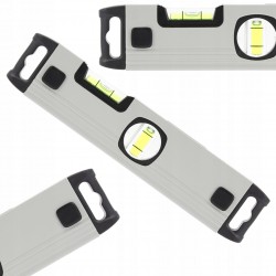 POZIOMNICA ALUMINIOWA 23CM 3 LIBELKI WIDOK PIONOWY