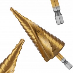WIERTŁO STOPNIOWE SPIRALNE 4-32 MM HOEGERT TECHNIK