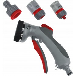 DEDRA PISTOLET ZRASZAJĄCY 8-FUNKCYJNY ZESTAW 4CZ.
