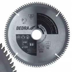 DEDRA TARCZA PIŁA TARCZOWA WĘGLIK DO ALUMINIUM 210X30 MM 100 ZĘBÓW H210100