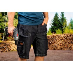 NEO KRÓTKIE SPODENKI robocze JEANS r L/52 + Pasek