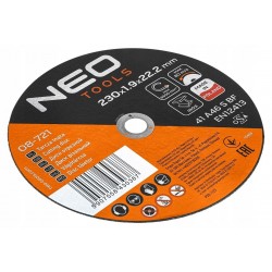 NEO ZESTAW 25EL TARCZE TNĄCE METALU 41 A46 S BF 230x22,2 INOX POLSKI 08-721