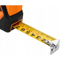 NEO MIARA ZWIJANA STALOWA 3m X16mm AUTO BLOKADA PRZYCISK STOP MAGNES 67-231