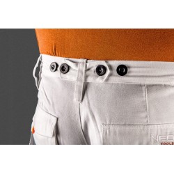 NEO SPODNIE DO PASA ROBOCZE HD+ BIAŁE WZMOCNIONE OXFORD 81-120 r. XXL/58