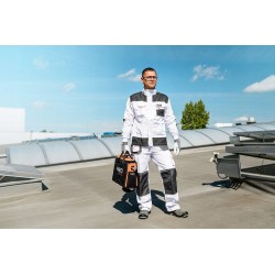NEO BLUZA KURTKA ROBOCZA POLAR HD+ BIAŁA ODBLASKOWA OXFORD 81-110 M/50