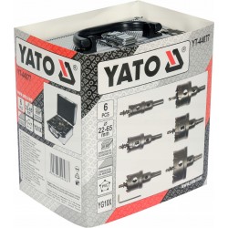 YATO ZESTAW OTWORNIC TCT DO METALU 22-65MM 6SZT. WĘGLIK SPIEKANY KORONKA
