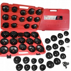 KLUCZE NASADOWE DO FILTRÓW OLEJU NASADKI ZESTAW 30 KLUCZ 65-120mm S10491