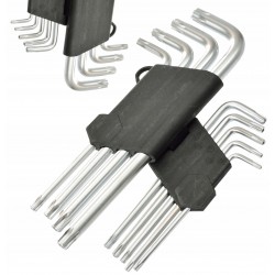 GEKO KLUCZE IMBUS IMBUSOWE T10-T50 Z DZIURĄ ZESTAW 9 el TORX OTWÓR G01705