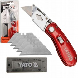 YATO NOŻYK Z OSTRZEM TRAPEZOWYM + OSTRZA 61X33 MM