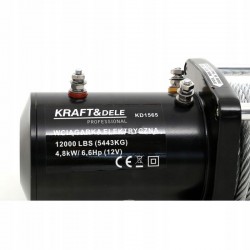 WYCIĄGARKA SAMOCHODOWA ELEKTRYCZNA LINOWA 12V 5400KG 12000LB KD1565
