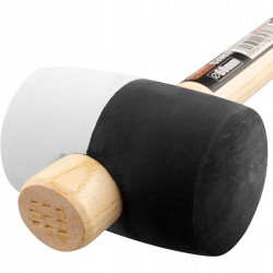 RICHMANN MŁOTEK GUMOWY 90 BIAŁO-CZARNY RĄCZKA DREWNO JESIONOWE C2604