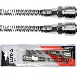 YATO SZYBKOZŁĄCZE F ZE SPRĘŻYNĄ NA WĄŻ 6X10mm 2 SZTUKI KOMPLET YT-24101