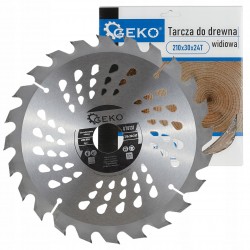 GEKO TARCZA DO DREWNA 210x30x24T WIDIOWA WIDIA WĘGLIKA WOLFRAMU TCT G78131