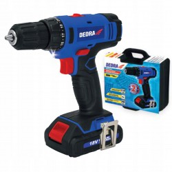 DEDRA WIERTARKO WKRĘTARKA AKUMULATOROWA 18V 1,5AH 30NM, 21+1 LED 2 BIEGI
