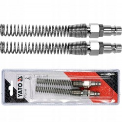 YATO STALOWE SZYBKOZŁĄCZE M ZE SPRĘZYNĄ NA WĄŻ 6X10MM 2 SZTUKI YT-24103